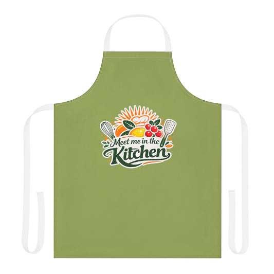Meet Me in the Kitchen Apron — Floral Veggie Cooking Apron (5-Color Straps)