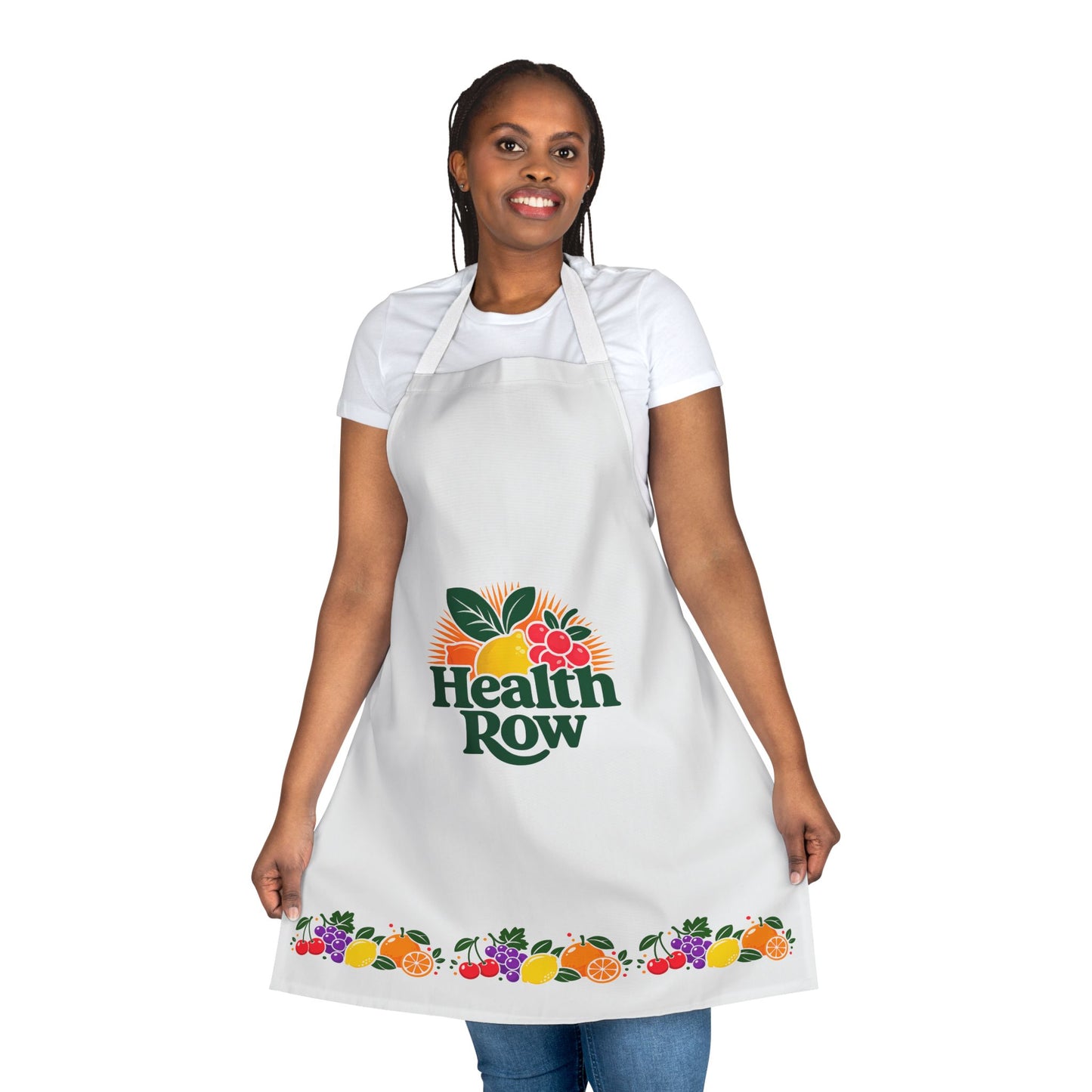 Health Row Fruit Garden Apron — Chef Apron with Colorful Fruit Trim