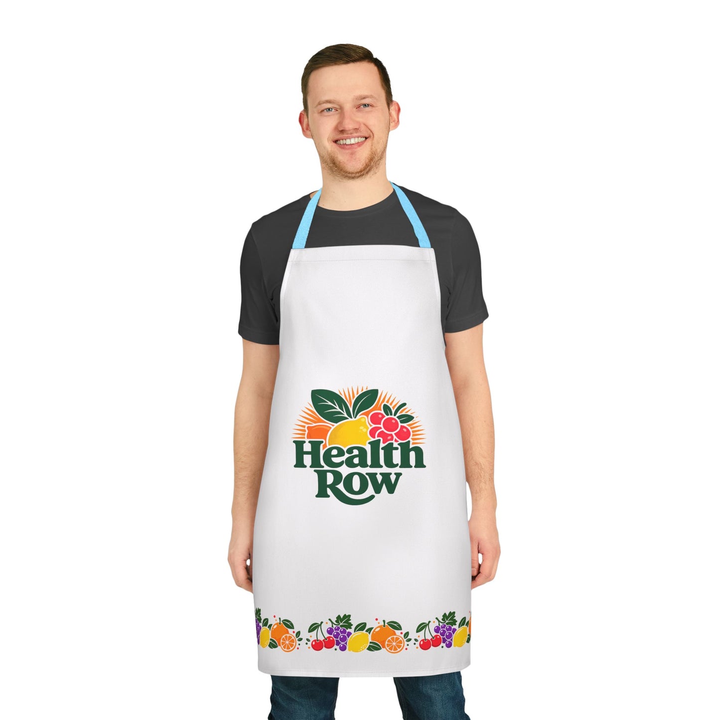 Health Row Fruit Garden Apron — Chef Apron with Colorful Fruit Trim