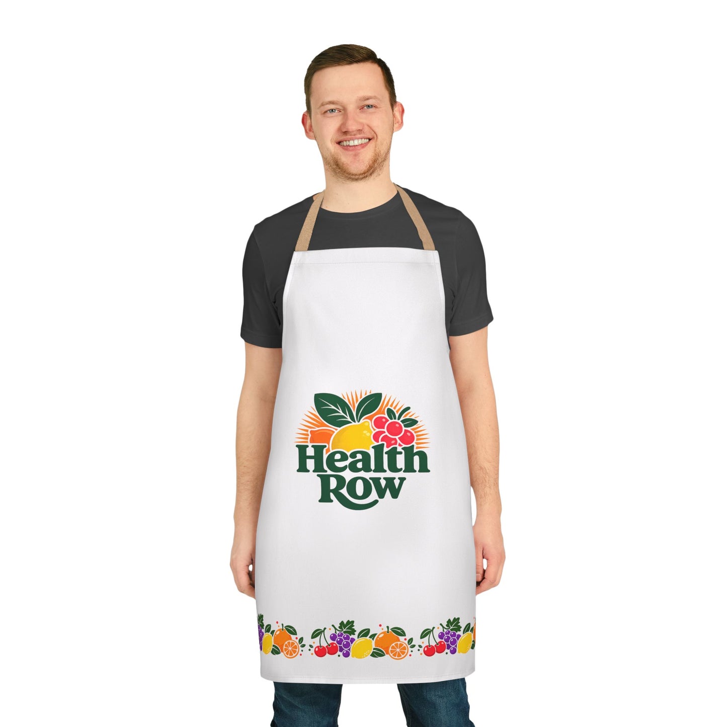 Health Row Fruit Garden Apron — Chef Apron with Colorful Fruit Trim