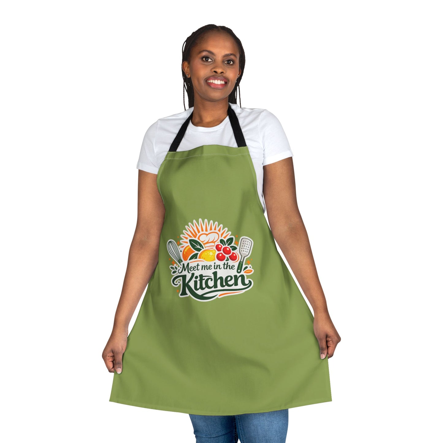 Meet Me in the Kitchen Apron — Floral Veggie Cooking Apron (5-Color Straps)