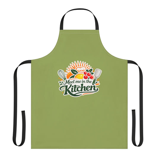 Meet Me in the Kitchen Apron — Floral Veggie Cooking Apron (5-Color Straps)