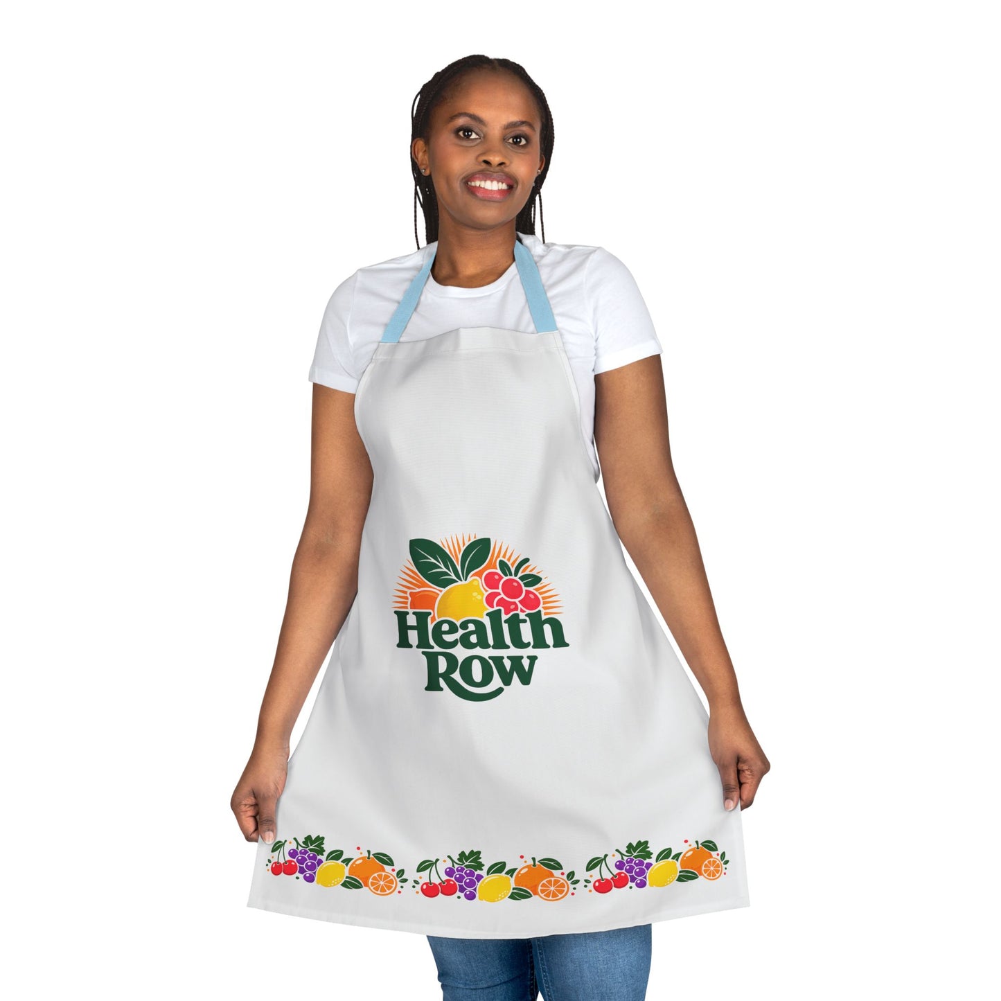 Health Row Fruit Garden Apron — Chef Apron with Colorful Fruit Trim