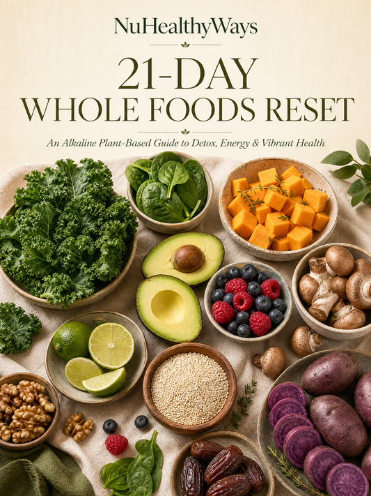 21-Day Whole Foods Reset: Alkaline Plant-Based Guide & Meal Plan Bundle